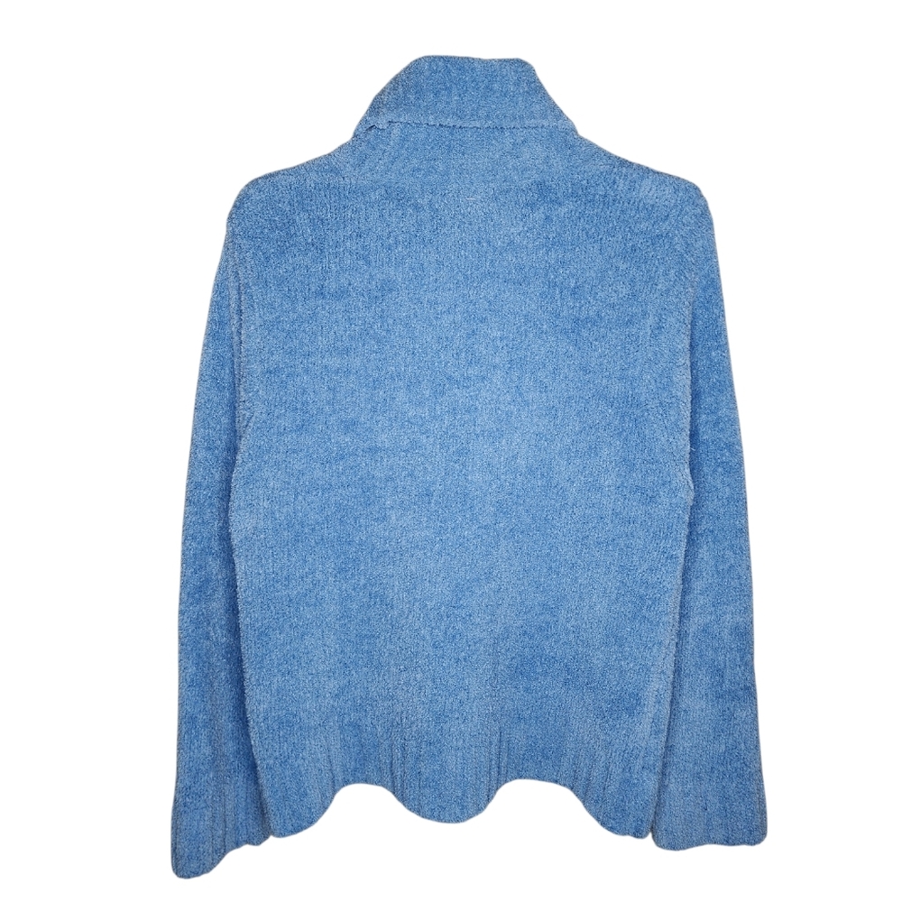 Columbia Vintage Women's Plush Fleece Turtleneck Sweater Dusty Blue Size Large - Picture 6 of 8